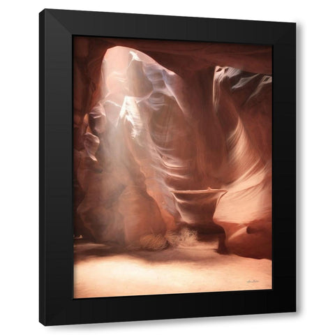 Antelope Canyon Sunbeams II Black Modern Wood Framed Art Print with Double Matting by Deiter, Lori