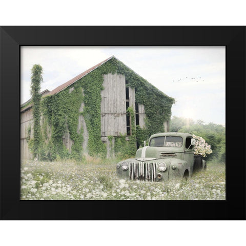Overgrown Black Modern Wood Framed Art Print by Deiter, Lori