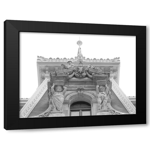 Philadelphia Architecture Black Modern Wood Framed Art Print by Deiter, Lori