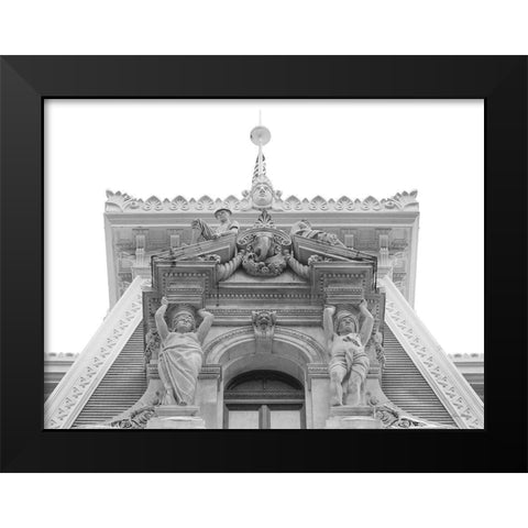 Philadelphia Architecture Black Modern Wood Framed Art Print by Deiter, Lori