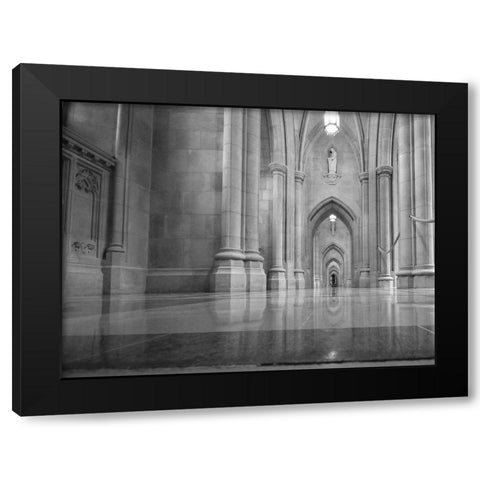 National Cathedral Black Modern Wood Framed Art Print with Double Matting by Deiter, Lori