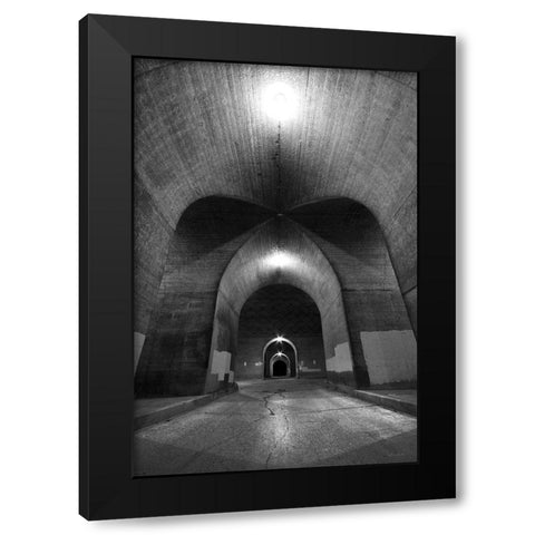 Beneath the State Street Bridge Black Modern Wood Framed Art Print by Deiter, Lori
