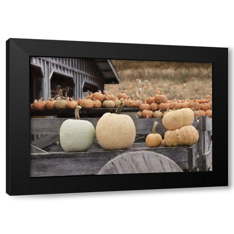 Autumn Pumpkin Harvest Black Modern Wood Framed Art Print with Double Matting by Deiter, Lori