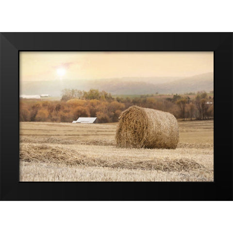 Golden Country Sunrise Black Modern Wood Framed Art Print by Deiter, Lori