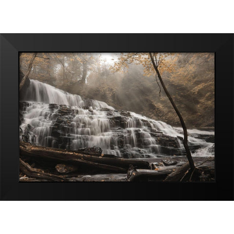 Mohawk Rays of Light Black Modern Wood Framed Art Print by Deiter, Lori