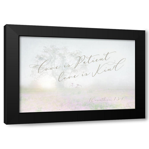 Love is Patient Black Modern Wood Framed Art Print with Double Matting by Deiter, Lori