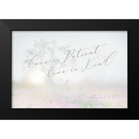 Love is Patient Black Modern Wood Framed Art Print by Deiter, Lori