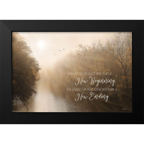 A New Ending Black Modern Wood Framed Art Print by Deiter, Lori