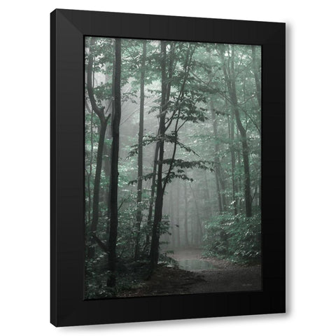 Misty Forest Black Modern Wood Framed Art Print by Deiter, Lori