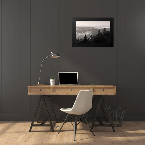 Mountain Layers 3 Black Modern Wood Framed Art Print by Deiter, Lori