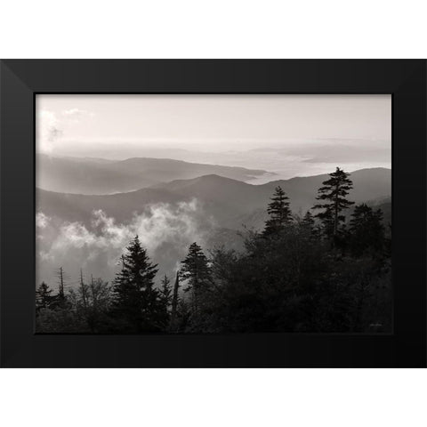 Mountain Layers 3 Black Modern Wood Framed Art Print by Deiter, Lori