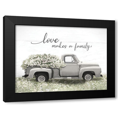 Love Makes a Family Black Modern Wood Framed Art Print with Double Matting by Deiter, Lori