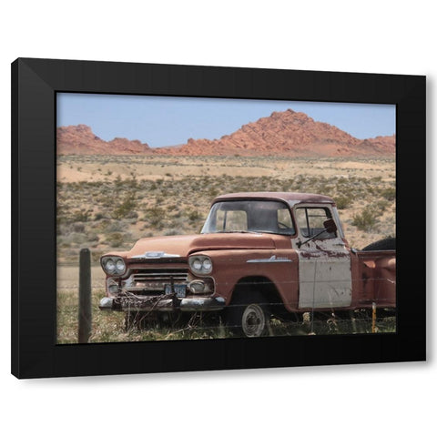Chevrolet Apache Black Modern Wood Framed Art Print with Double Matting by Deiter, Lori