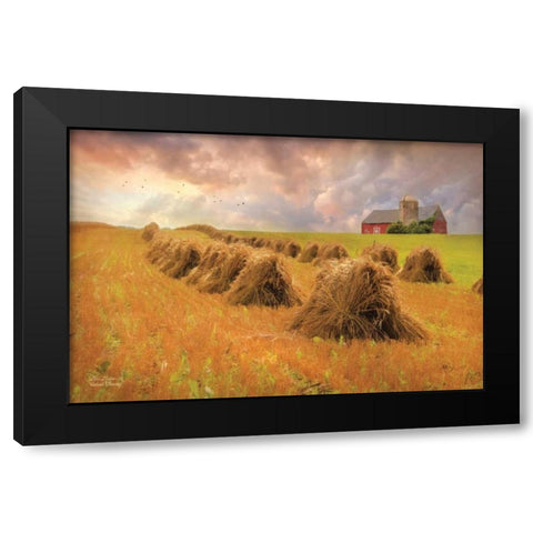 Harvest Blessings Black Modern Wood Framed Art Print by Deiter, Lori