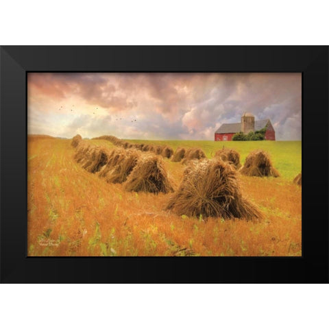 Harvest Blessings Black Modern Wood Framed Art Print by Deiter, Lori