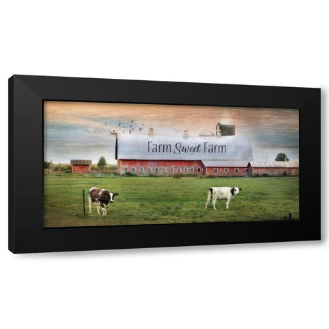 Farm Sweet Farm Black Modern Wood Framed Art Print with Double Matting by Deiter, Lori