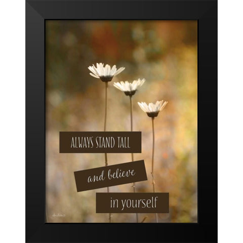 Stand Tall Black Modern Wood Framed Art Print by Deiter, Lori
