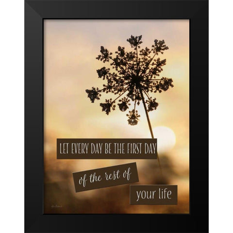 The First Day Black Modern Wood Framed Art Print by Deiter, Lori