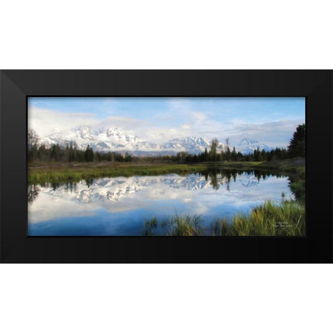 Grand Teton Sunrise Black Modern Wood Framed Art Print by Deiter, Lori