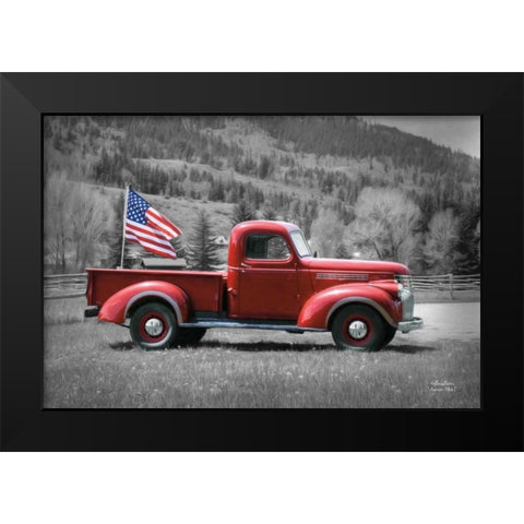 American Made I Black Modern Wood Framed Art Print by Deiter, Lori