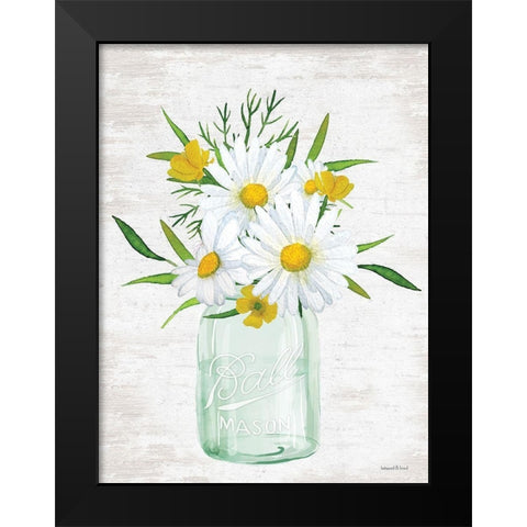 Floral Bouquet 3 Black Modern Wood Framed Art Print by Lettered and Lined