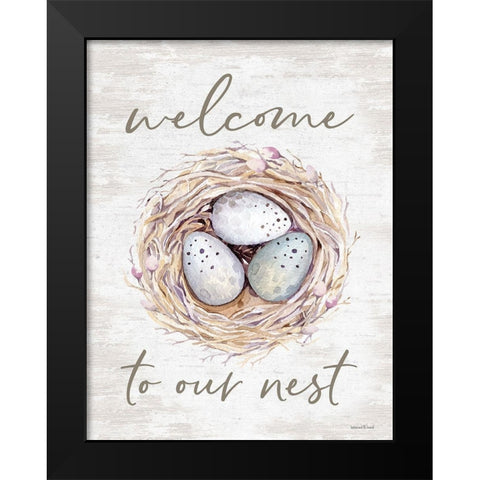 Welcome to Our Nest Black Modern Wood Framed Art Print by Lettered and Lined