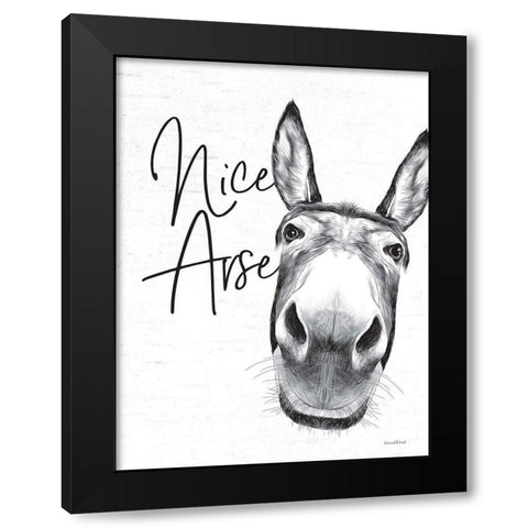 Nice Arse Black Modern Wood Framed Art Print with Double Matting by Lettered and Lined
