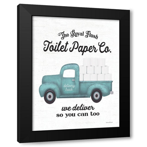 Toilet Paper Co. Black Modern Wood Framed Art Print by Lettered and Lined