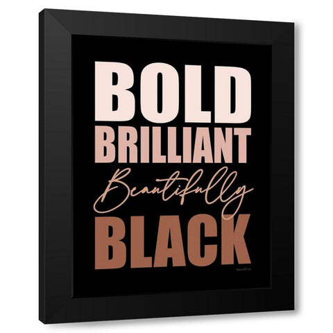 Beautifully Black Black Modern Wood Framed Art Print with Double Matting by Lettered and Lined