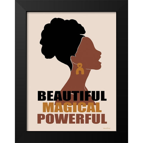 Beautiful Black Modern Wood Framed Art Print by Lettered and Lined