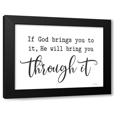 Through It Black Modern Wood Framed Art Print with Double Matting by lettered And lined