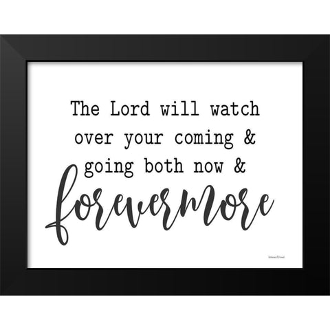 Forevermore Black Modern Wood Framed Art Print by lettered And lined