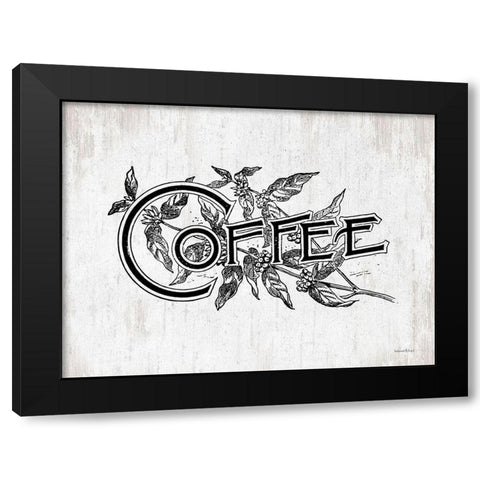 Coffee Black Modern Wood Framed Art Print with Double Matting by lettered And lined