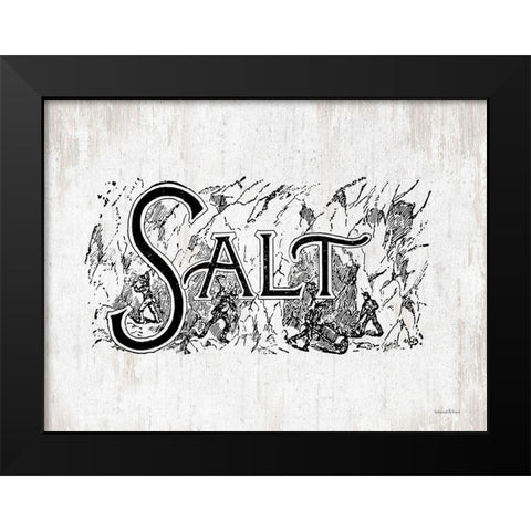Salt Black Modern Wood Framed Art Print by lettered And lined