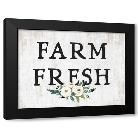 Farm Fresh Black Modern Wood Framed Art Print by lettered And lined