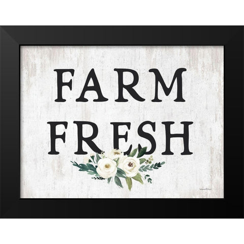 Farm Fresh Black Modern Wood Framed Art Print by lettered And lined