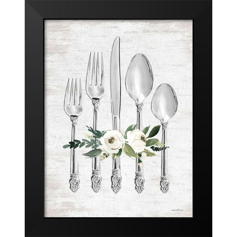 Ready to Dine Black Modern Wood Framed Art Print by lettered And lined