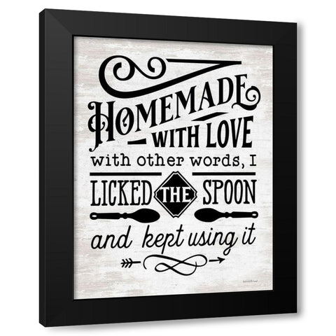 Homemade With Love Black Modern Wood Framed Art Print with Double Matting by lettered And lined