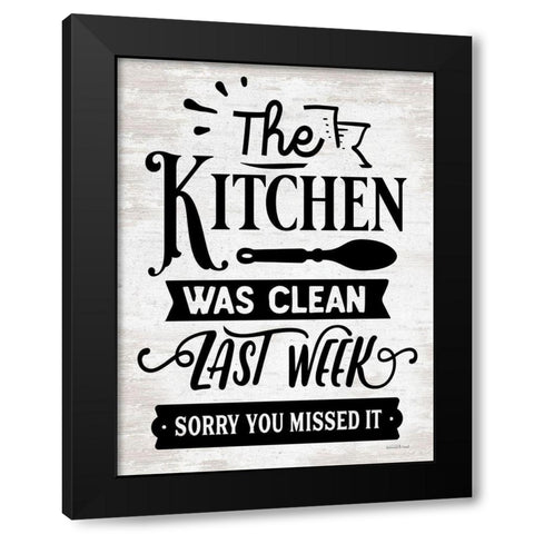 Clean Last Week Black Modern Wood Framed Art Print with Double Matting by lettered And lined