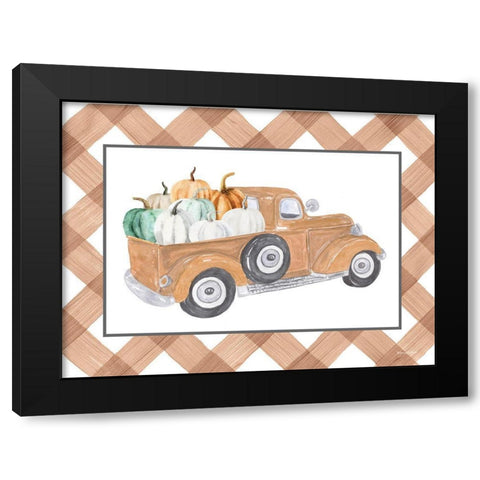Autumn Haul Black Modern Wood Framed Art Print by Lettered And Lined