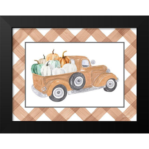 Autumn Haul Black Modern Wood Framed Art Print by Lettered And Lined