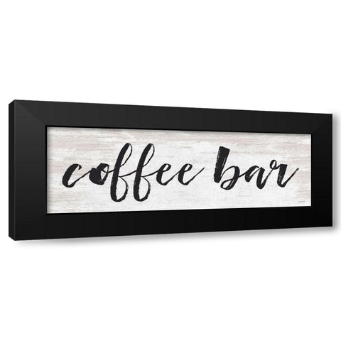 Coffee Bar Black Modern Wood Framed Art Print with Double Matting by Lettered And Lined