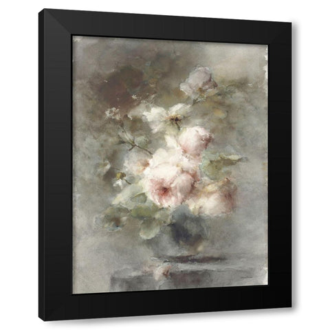 Old World Rose Bouquet Black Modern Wood Framed Art Print by Lettered And Lined