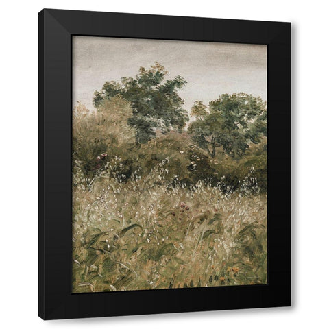 Flowers in the Field I Black Modern Wood Framed Art Print by Lettered And Lined