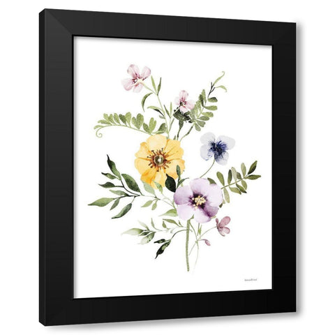 Wildflowers II Black Modern Wood Framed Art Print by Lettered And Lined