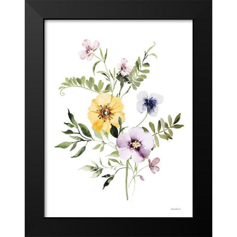 Wildflowers II Black Modern Wood Framed Art Print by Lettered And Lined