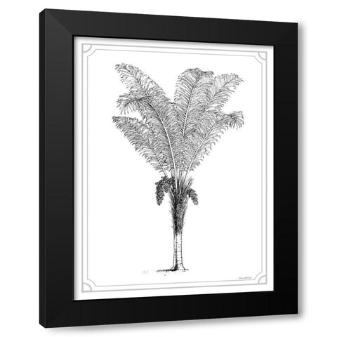 Timeless Palm Black Modern Wood Framed Art Print with Double Matting by Lettered And Lined