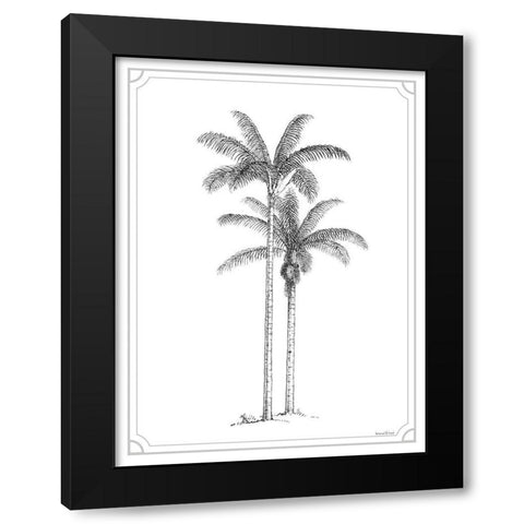 Timeless Palms Black Modern Wood Framed Art Print by Lettered And Lined