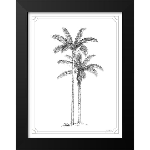 Timeless Palms Black Modern Wood Framed Art Print by Lettered And Lined