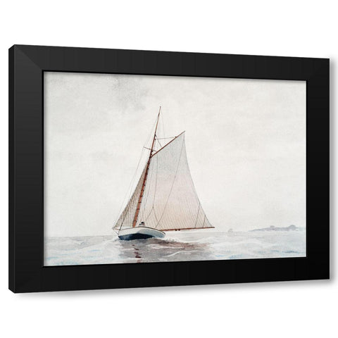 Sailing Excursion Black Modern Wood Framed Art Print with Double Matting by Lettered And Lined